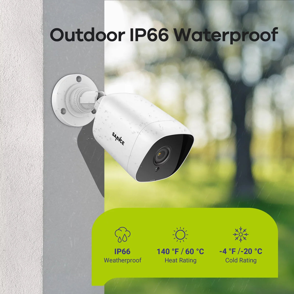 SANNCE 4PCS 2MP Full HD Wired Outdoor CCTV Security Camera for DVR Security Camera System with IP66 Waterproof 100 ft Night Vision