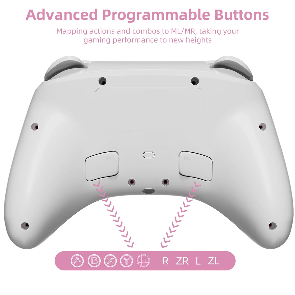 Pokémon Violet Game Disc and Upgraded Switch Pro Controller for Nintendo Switch/OLED/Lite, Wireless Switch Remote for PC/IOS/Android/Steam Pink