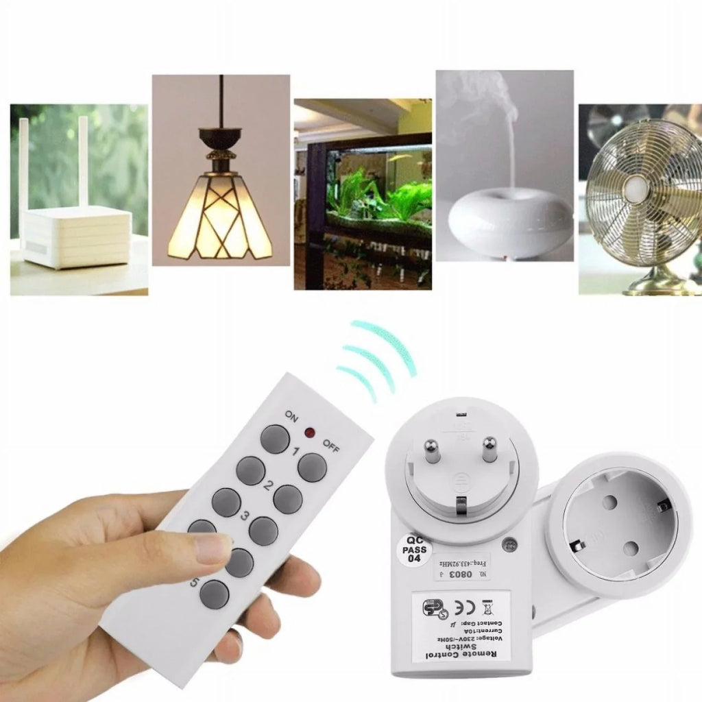 Universal remote control socket outlet plug 433.92MHZ rf remote power socket Compatible Broadlink RM + 10A 2200W