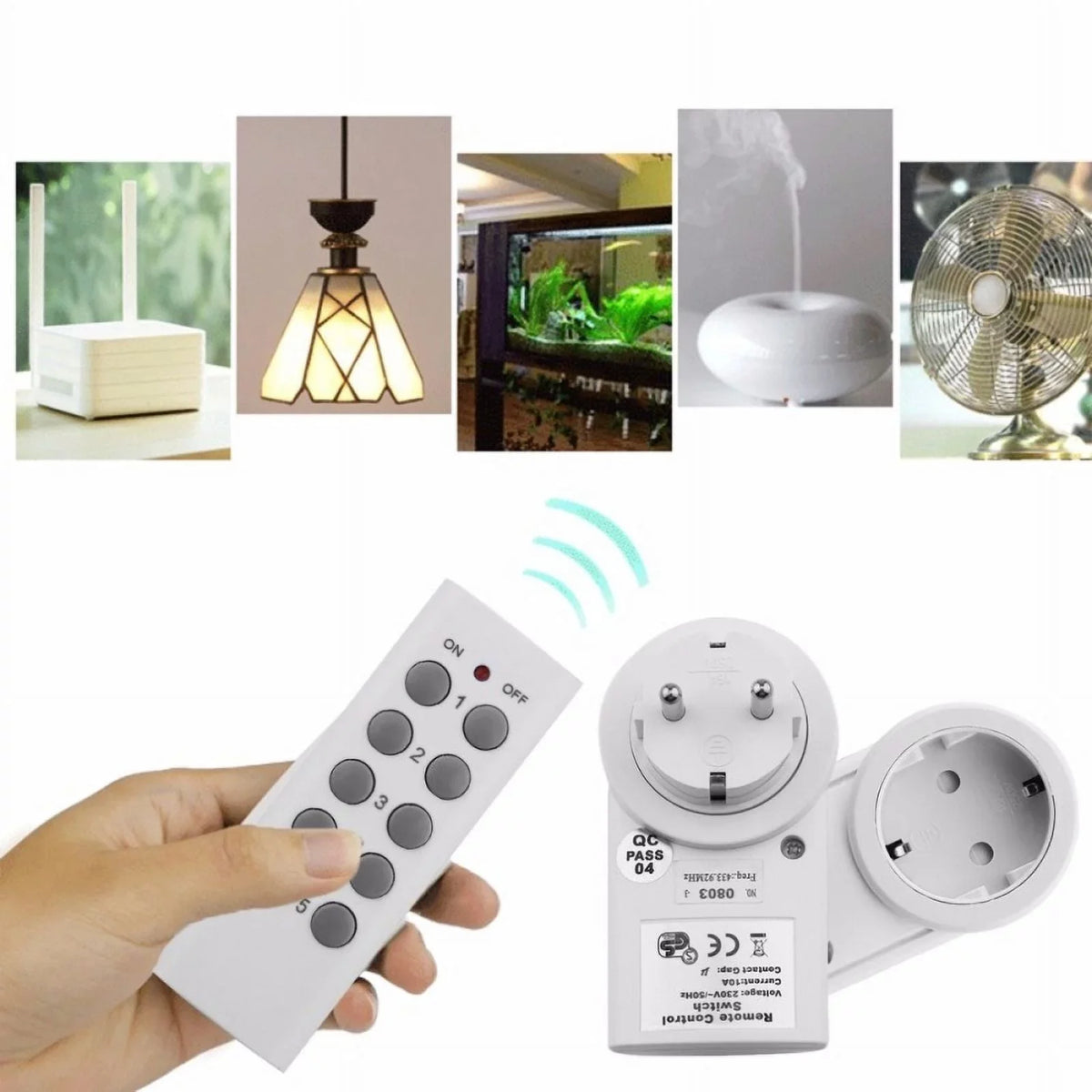 Universal remote control socket outlet plug 433.92MHZ rf remote power socket Compatible Broadlink RM + 10A 2200W