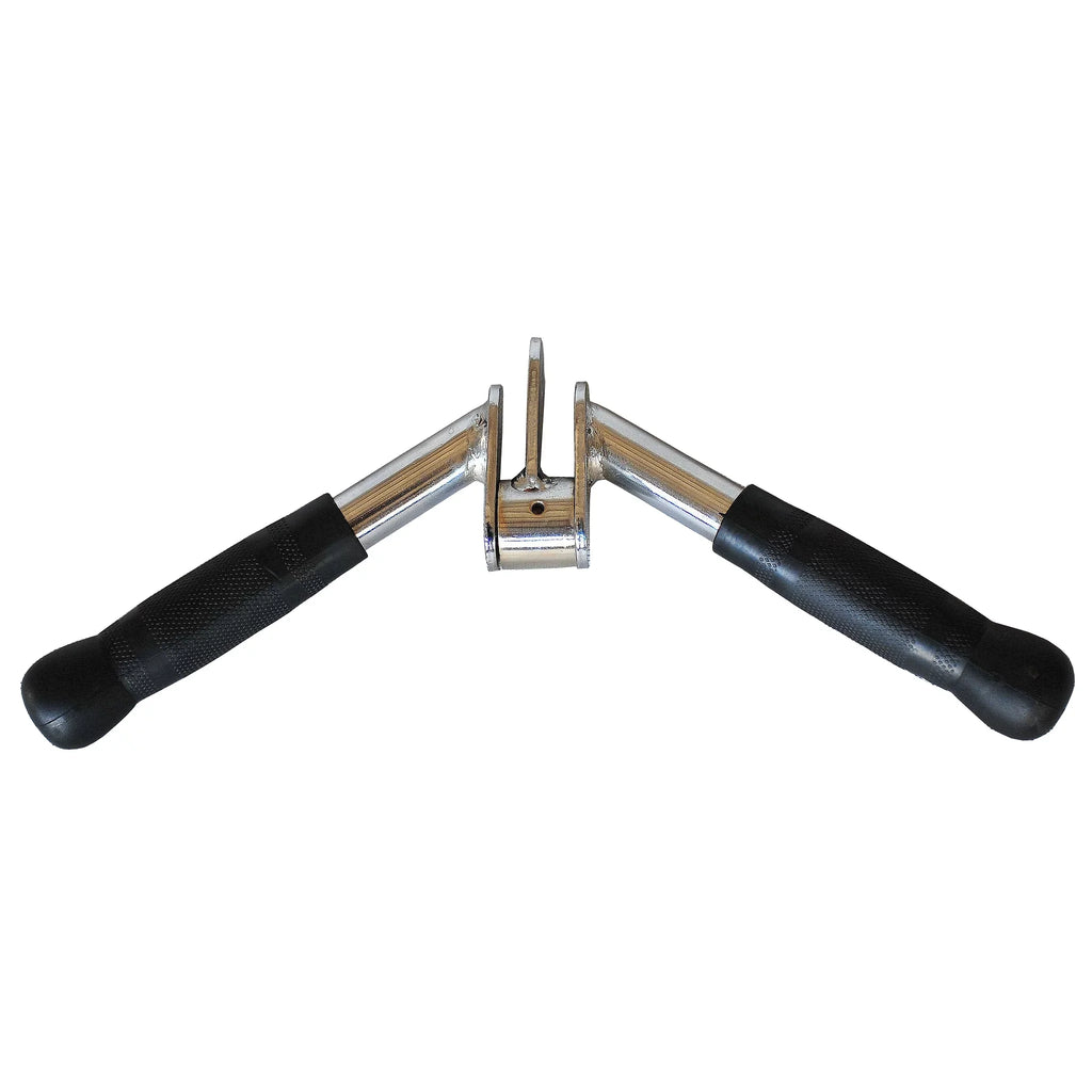 V Shaped Press Down Bar, V-bar Cable Machine Attachments Multi Gym Attachment Tricep Press Down Bar with Rubber Handgrips & Revolving Hanger