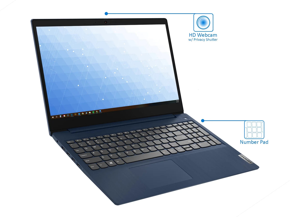 Lenovo IdeaPad 3i Laptop, 15.6" FHD Display, Intel Core i3-1115G4 Upto 4.1GHz, 12GB RAM, 256GB NVMe SSD, HDMI, Card Reader, Wi-Fi, Bluetooth, Windows 11 Home S
