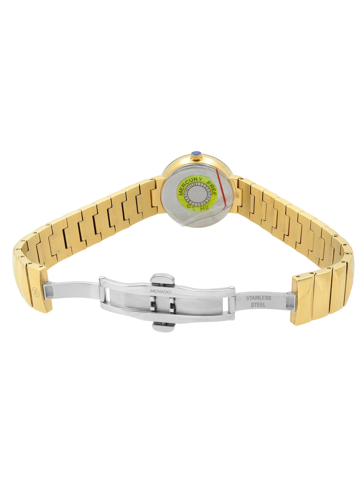 Movado Sapphire Museum 26mm Gold MOP Dial Steel Quartz Ladies Watch 0607049