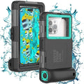 Waterproof Underwater Snorkeling Phone Case for iPhone 14/13/12/11 Pro Max Mini Xr/X/Xs/Samsung Galaxy Note10/9/8/S10/9/8 Ultra Plus Professional [15m/50ft] Photo Video Diving Cover(Blue)