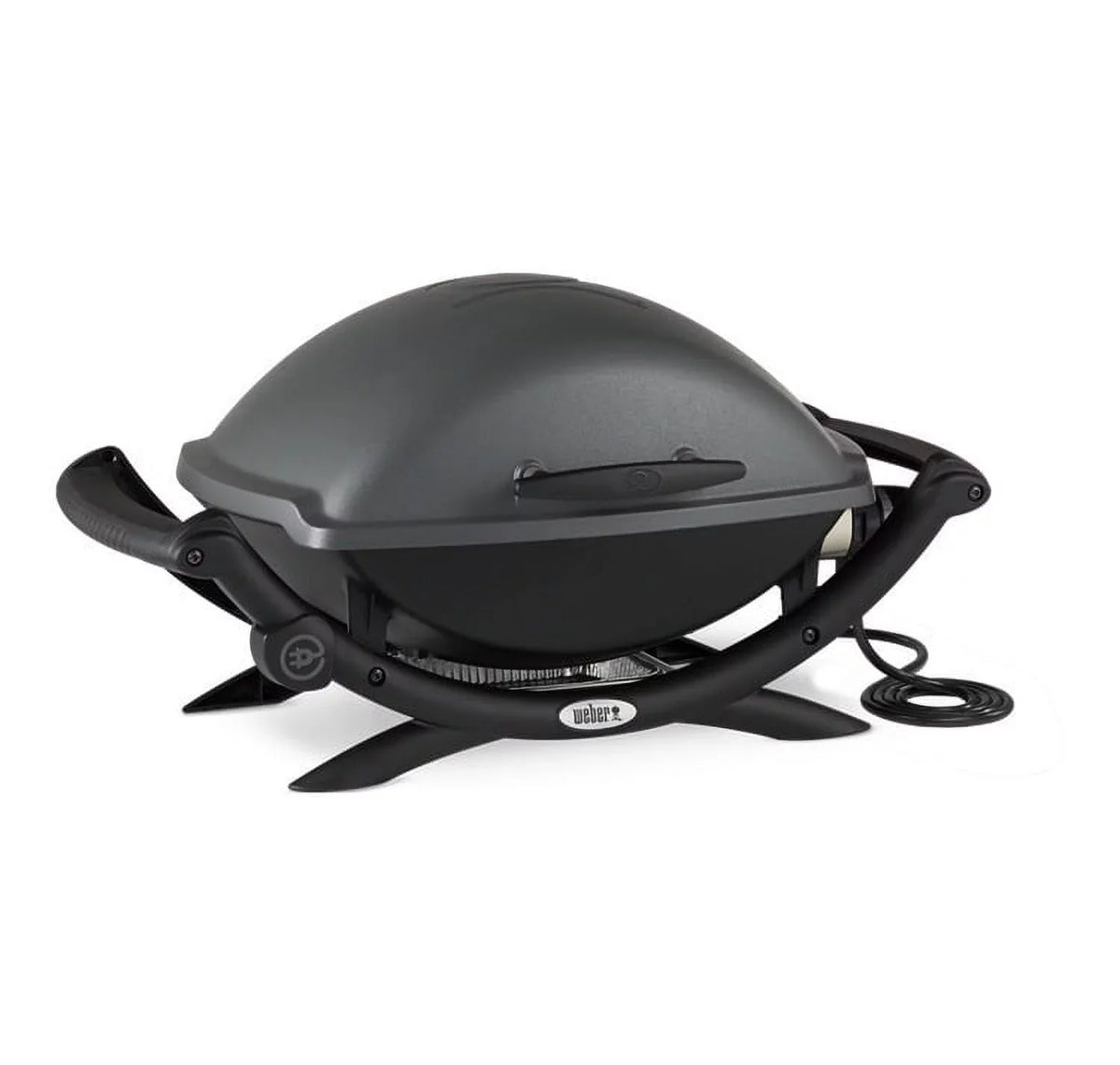 Weber Q 2400 Electric Grill Onyx with Grill Cover and Cart Bundle