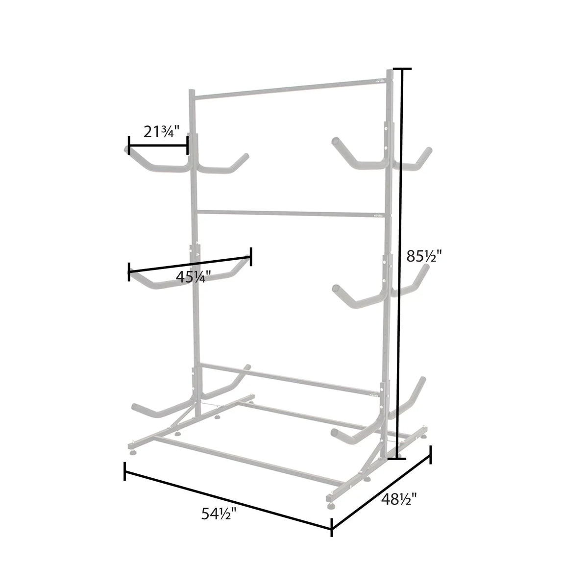 Elevate Outdoor Double-Sided 6 Kayak & SUP Storage Rack