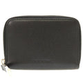 Pre-Owned Dior Homme Leather Charcoal Men's Round Coin Case (Good)