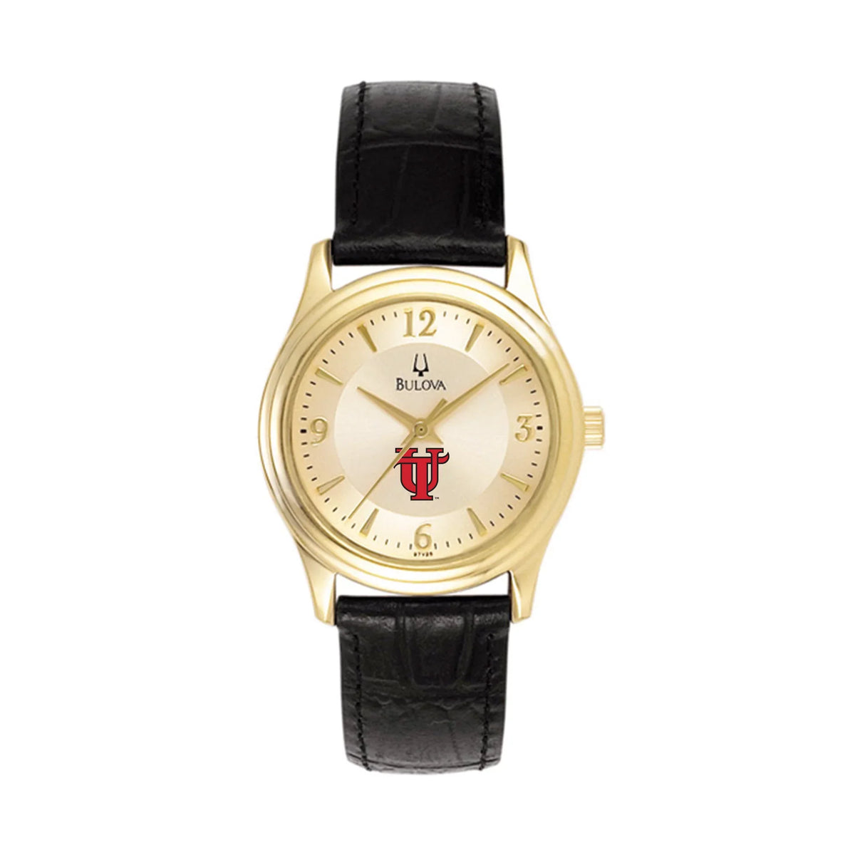 Women's Bulova Onyx Tampa Spartans Stainless Steel Watch with Leather Band