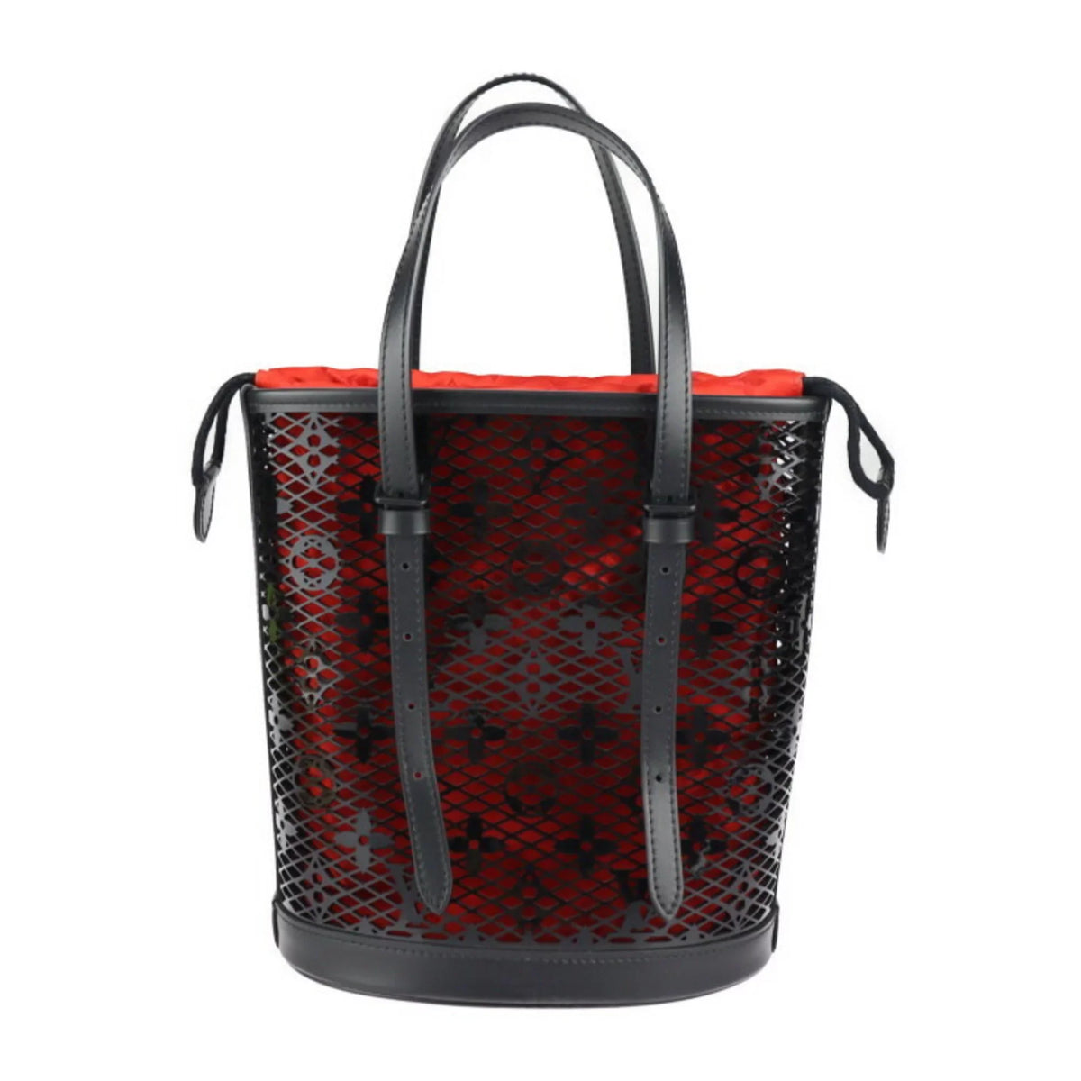 Pre-Owned LOUIS VUITTON Louis Vuitton Race Bucket PM Monogram Tote Bag M20352 Patent Calf Leather Onyx Shoulder (Like New)