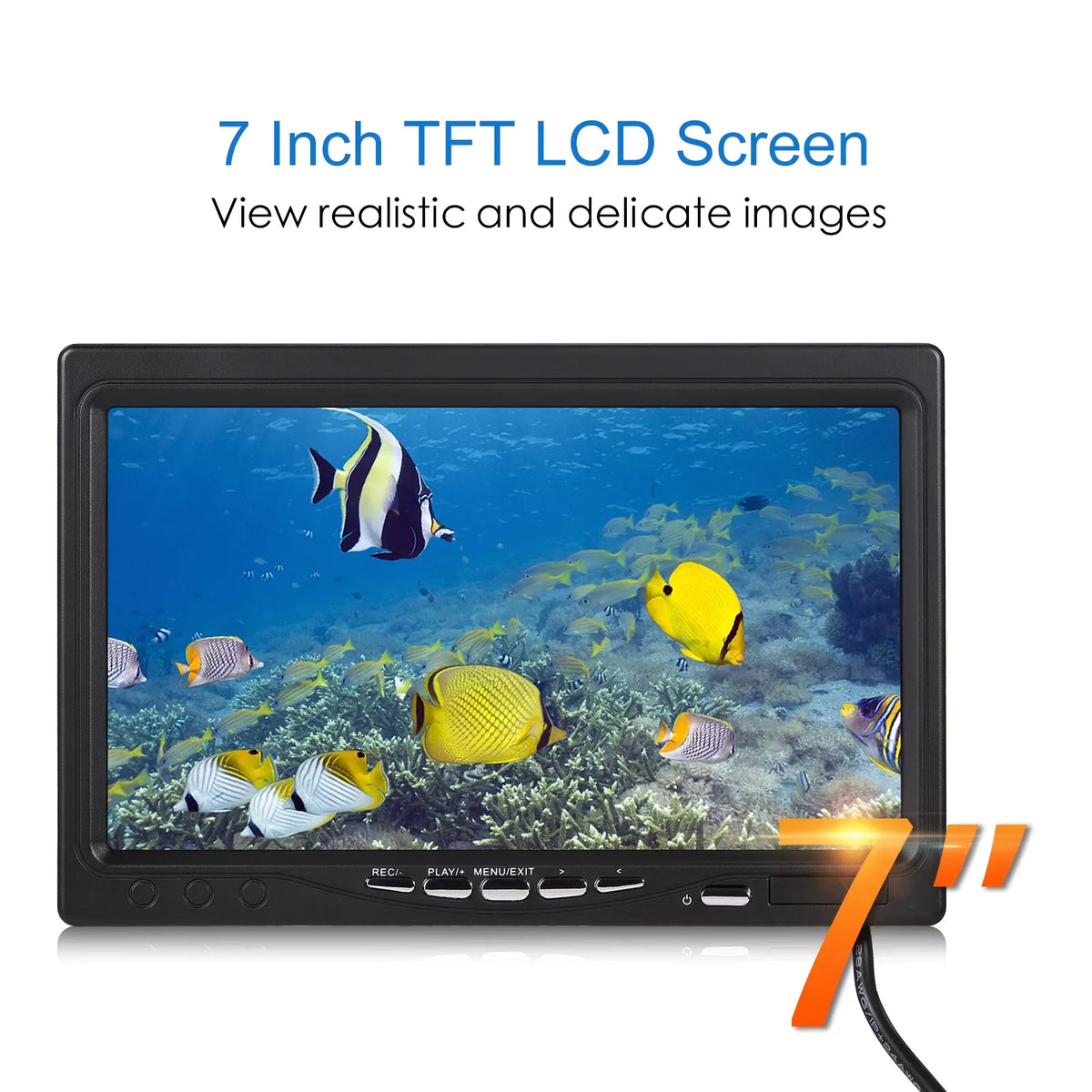 Carevas Underwater camera,Sea Lake Boat Inch LCD Display LCD Display 15M/30M/50M Lake Boat Ice 15M/30M/50M Cable IP68 Camera Fish Display 15M/30M/50M Cable QAHM BUZHI Fish 12L-EDS Unit