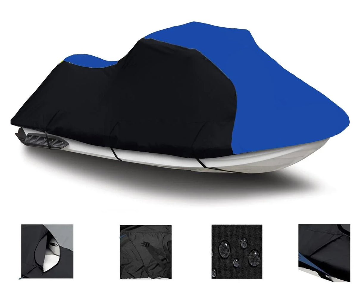 Onyx / BLUE HEAVY-DUTY, 600 DENIER Cover Compatible for Sea Doo Sea-Doo GTi 2006 2007 2008 2009 Jet Ski PWC Cover Trailerable
