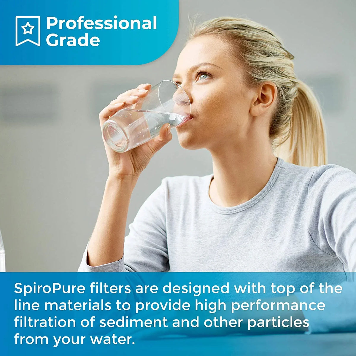 SpiroPure SP-R30-20 20x2.5 30 Micron Pleated Polyester Sediment Water Filter Cartridge SPC-25-2030 R30-20 155416-43 (Case of 20)