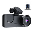 Shinysix 1080P DVR Dash Camera Front & Inside & Rear Camera Driving Recorder 2 Centimeter Screen Dashcam Support Night-Vision Loop Recording Motion Detection One-Key Lock