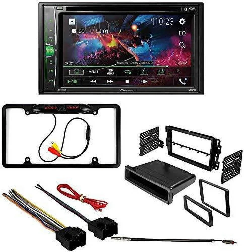 KIT4774 Bundle for 2014 Chevrolet Silverado HD W/ Pioneer AVH-241EX Double DIN Car Stereo with Bluetooth/Backup Camera/Installation Kit/in-Dash DVD/CD AM/FM 6.2" Touchscreen Digital Media Receiver