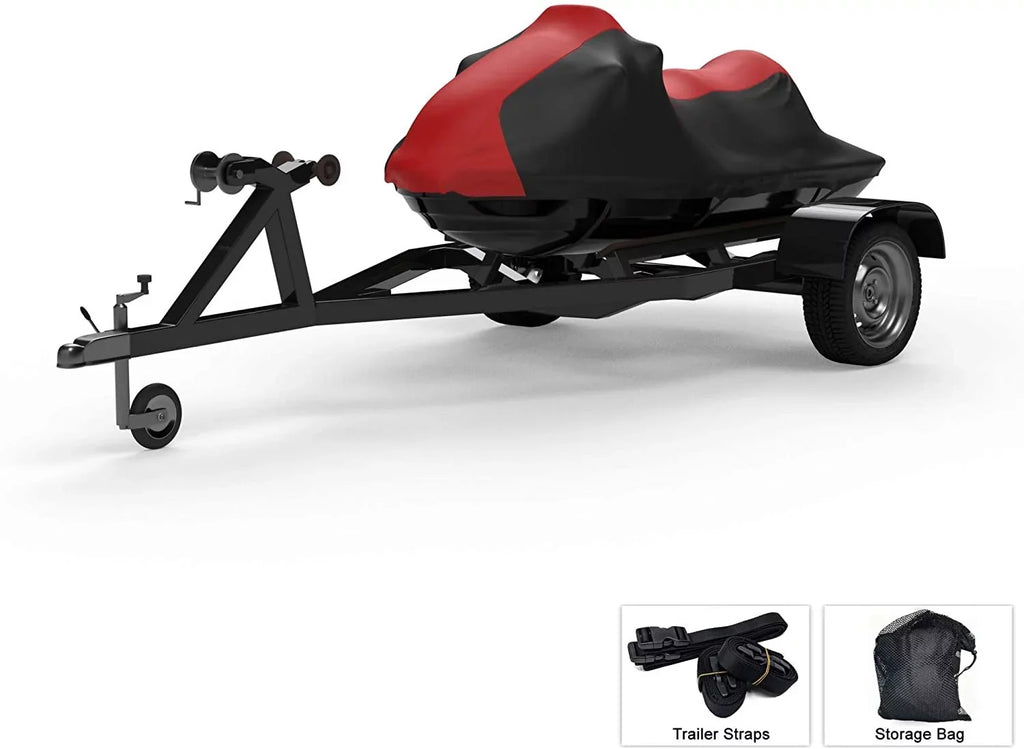 Weatherproof Jet Ski Covers for Yamaha EXR 2021 - Midnight Color - All Weather - Trailerable - Protects from Rain, Sun, UV Rays, and More! Includes Trailer Straps and Storage Bag