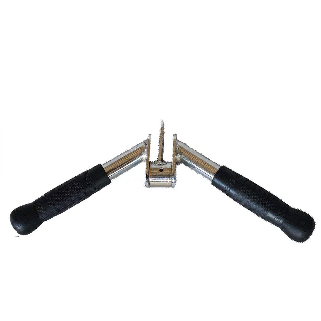 V Shaped Press Down Bar, V-bar Cable Machine Attachments Multi Gym Attachment Tricep Press Down Bar with Rubber Handgrips & Revolving Hanger