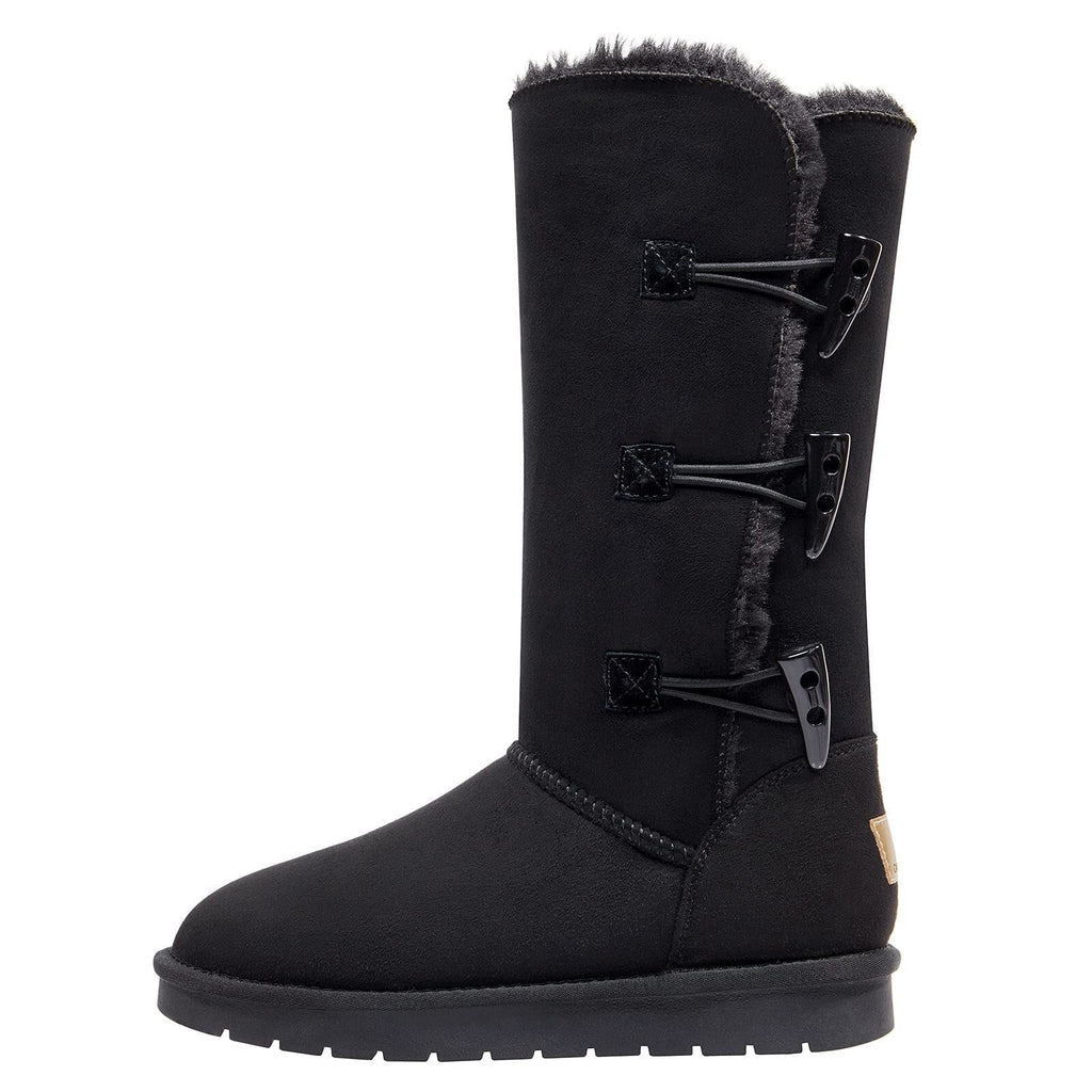CAMEL Winter Tall Boots for Women Snow Boot Button Fashion Onyx Boots Knee High Classic Slip On Boot Outdoor Shoes