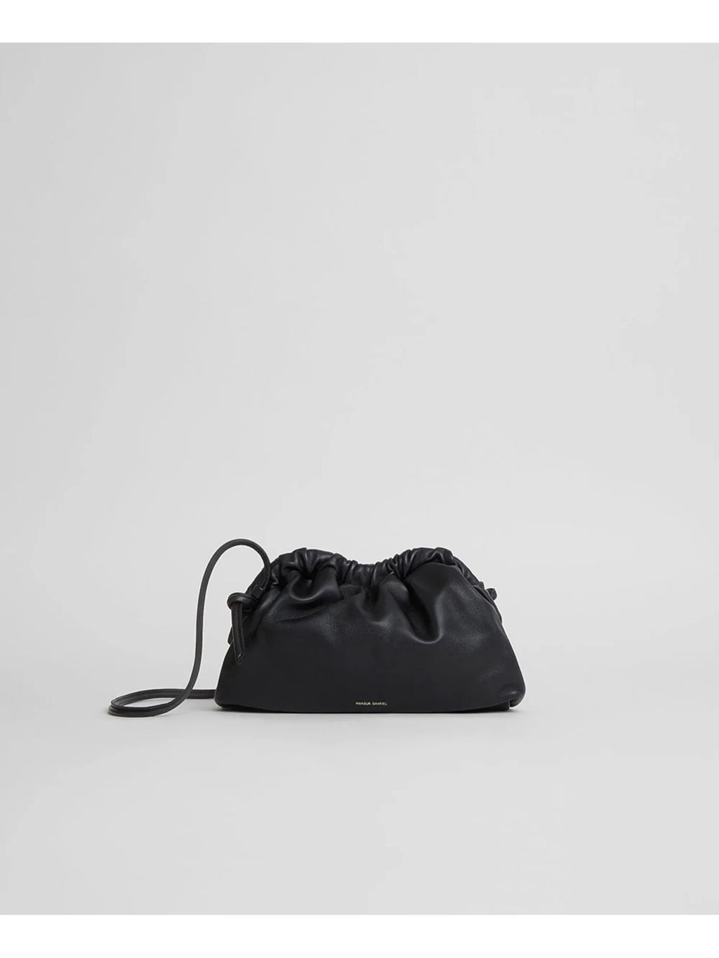 MANSUR GAVRIEL Women's Onyx Solid Leather Single Strap Clutch Handbag Purse