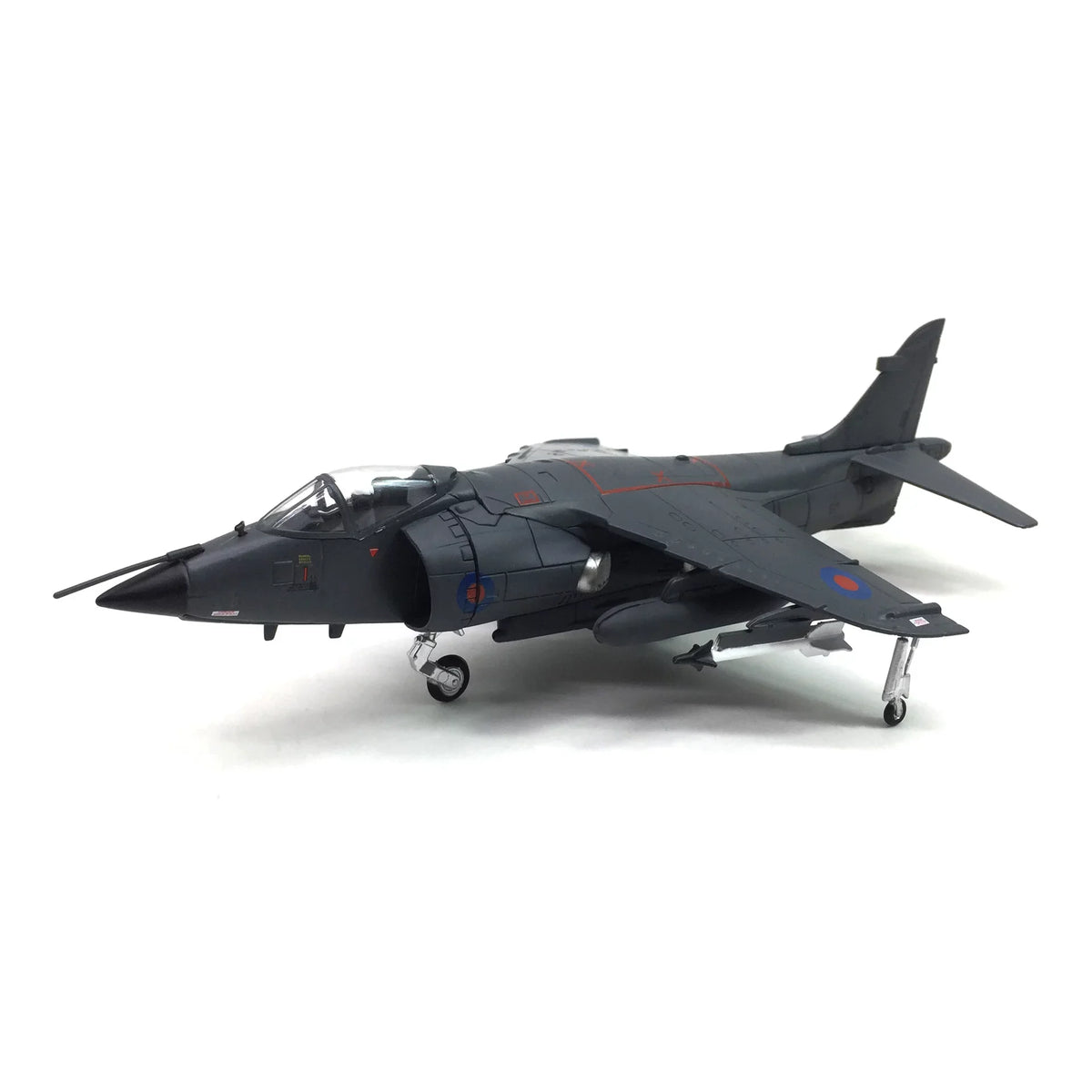 1:72 UK Air Force 1982 Sea Harrier Jet Fighter Model Military Fighter Aircraft Model Alloy Simulation Collection Display