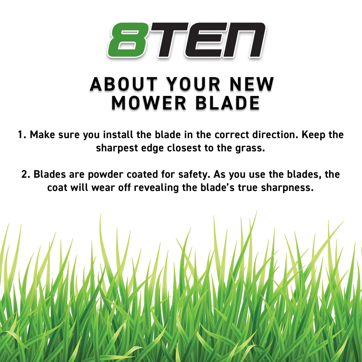 8TEN LawnRAZOR Blade for John Deere SX95 SX85 STX38 Inch M89454 High Lift 810-CBL2603D