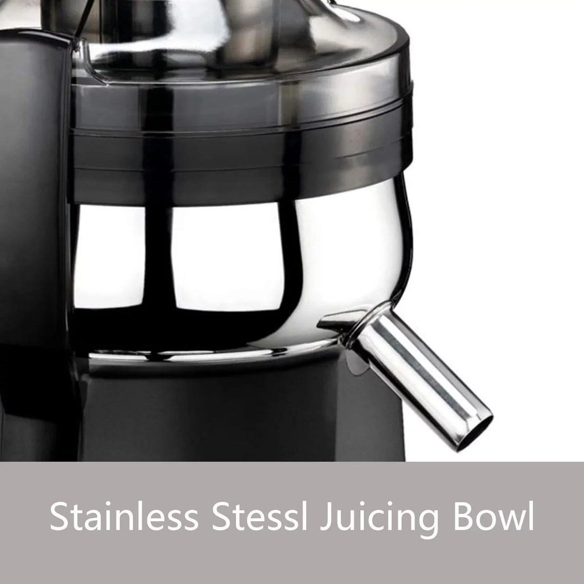 Centrifugal Juicer for Fruits & Vegetables - Hand Press Juicer with Safety Latch Onyx