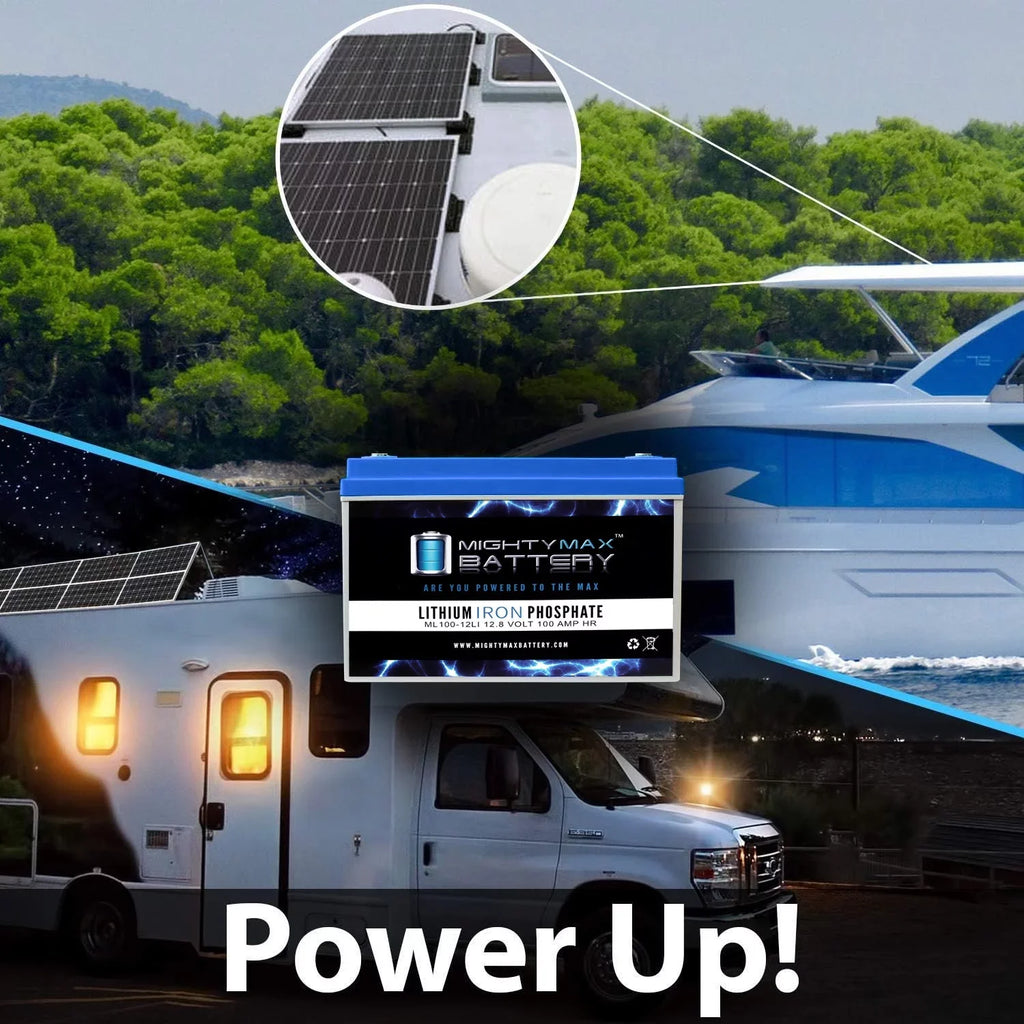 12V 100AH Lithium Replacement Battery for Off-Grid RV Solar System