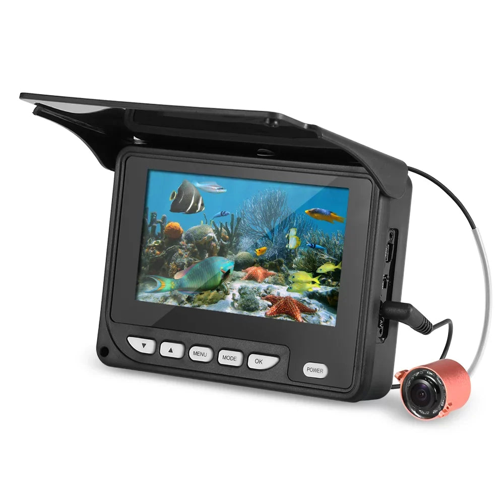 Nebublu 4.3 Inch Underwater Fishing Camera, Fish Finder with Night Vision, 20M Cable, Carry Bag