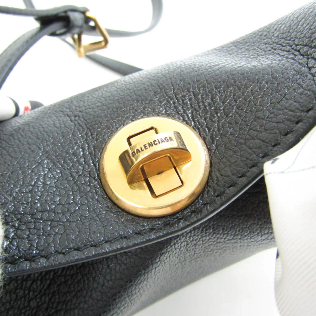 Pre-Owned Balenciaga 570093 Women's Leather Handbag,Shoulder Bag Onyx (Good)