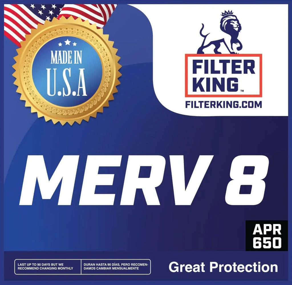 Filter King 14x26.5x1 Air Filter | 4-PACK | MERV 8 HVAC Pleated A/C Furnace Filters | MADE IN USA | Actual Size: 14 x 26.5 x .75"