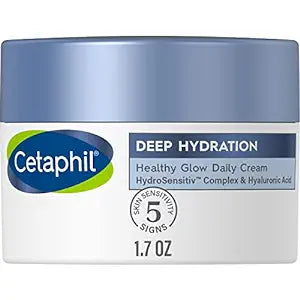 Cetaphil Deep Hydration Healthy Glow Daily Face Cream, 1.7 oz, 48 Hour Dry Skin Face Moisturizer for Sensitive Skin, With Hyaluronic Acid, Vitamin E & Vitamin B5