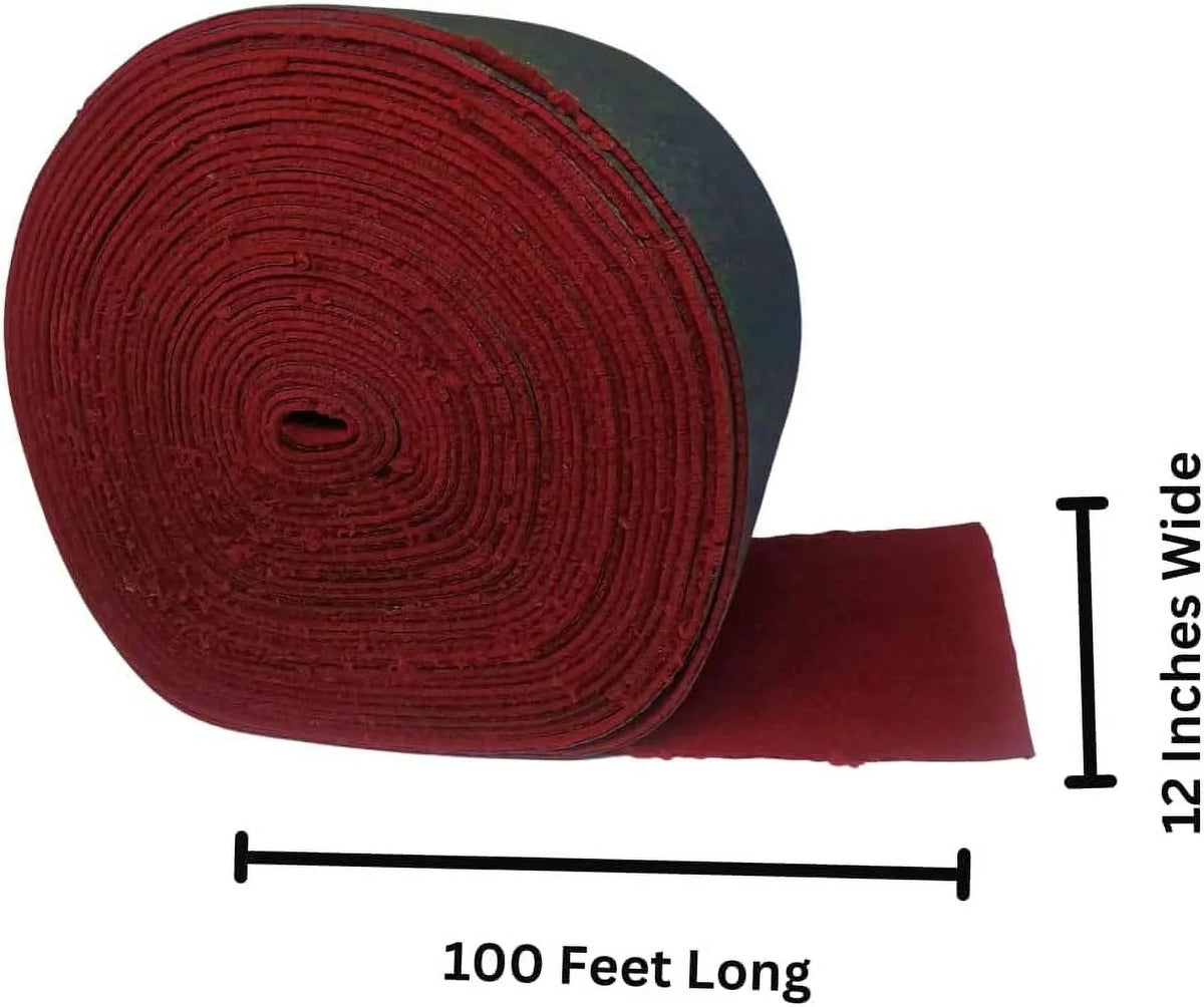 Carpet by the Foote 1 Roll 12 Unit X 100 feet 20 Ounces UV stabilized Polypropylene Real Tufted Carpet VIP Red Boat Trailer Bunk Carpet.