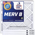 Filter King 19.5x35x1 Air Filter | 4-PACK | MERV 8 HVAC Pleated A/C Furnace Filters | MADE IN USA | Actual Size: 19.5 x 35 x .75"