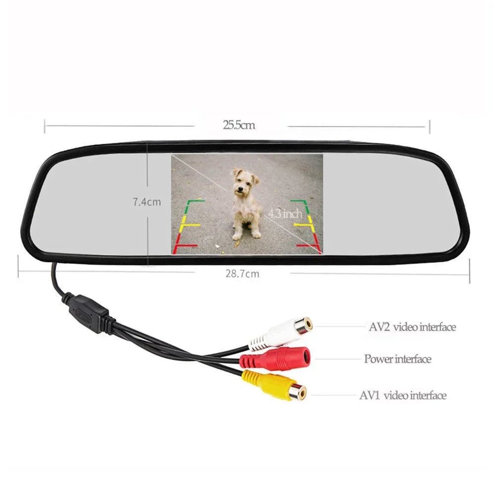 Centimeter HD Monitor Car Backup Reverse Camera Rear View Parking License Plate System