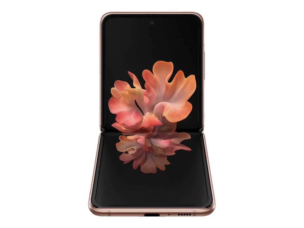 Samsung Galaxy Z Flip 5G - 5G smartphone - dual-SIM - RAM 8 GB / Internal Memory 256 GB - OLED display - 6.7" - 2636 x 1080 pixels - 2x rear cameras 12 MP, 12 MP - front camera 10 MP - mystic bronze