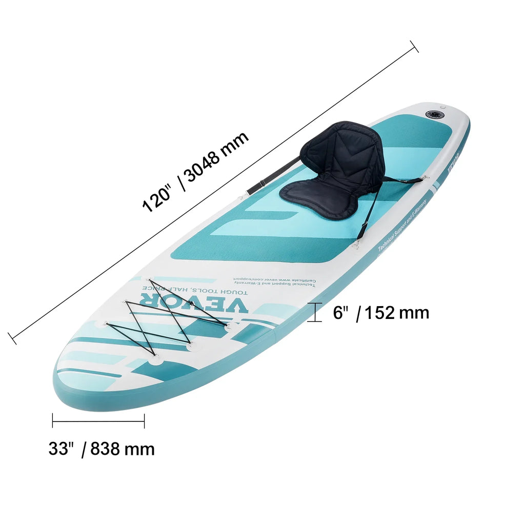SKYSHALO 10 ft Kayak Board Inflatable Stand Up Paddle Board with Seat Accessory