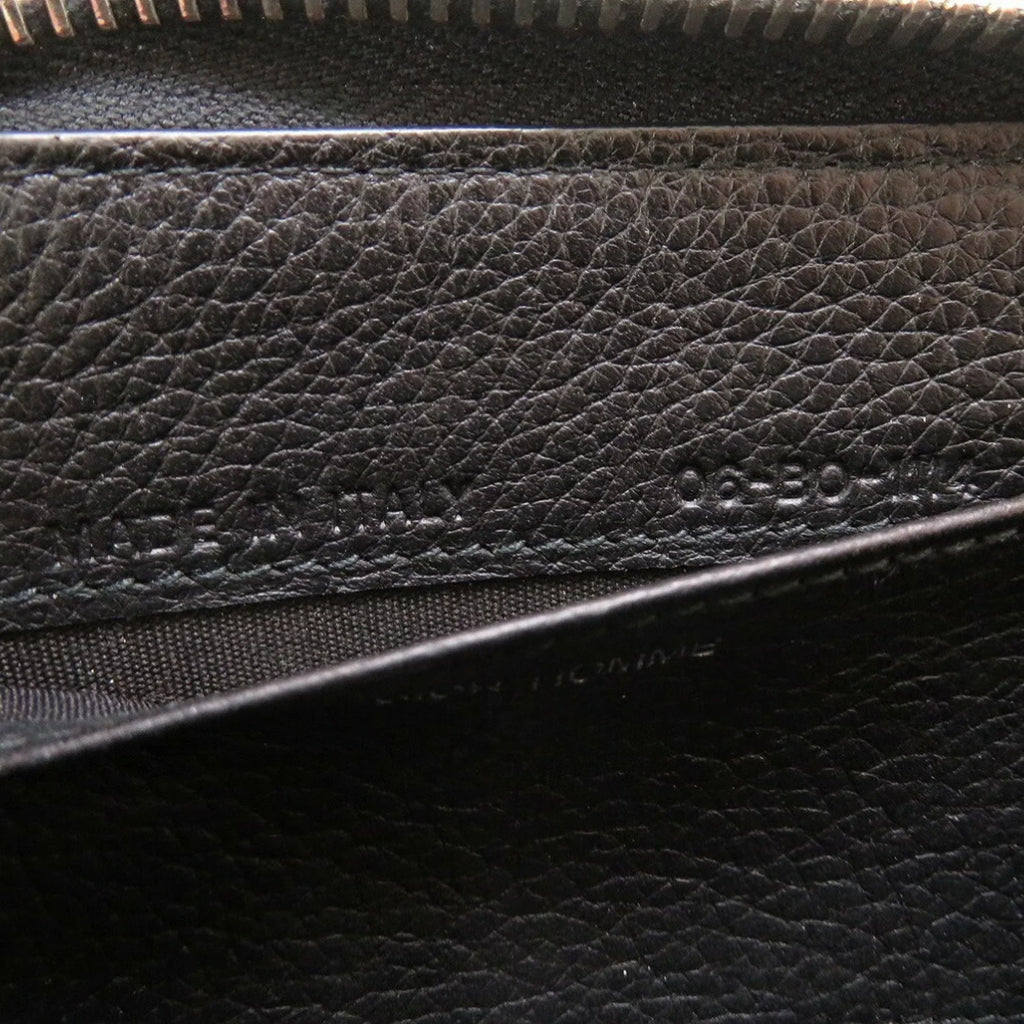 Pre-Owned Dior Homme Leather Charcoal Men's Round Coin Case (Good)