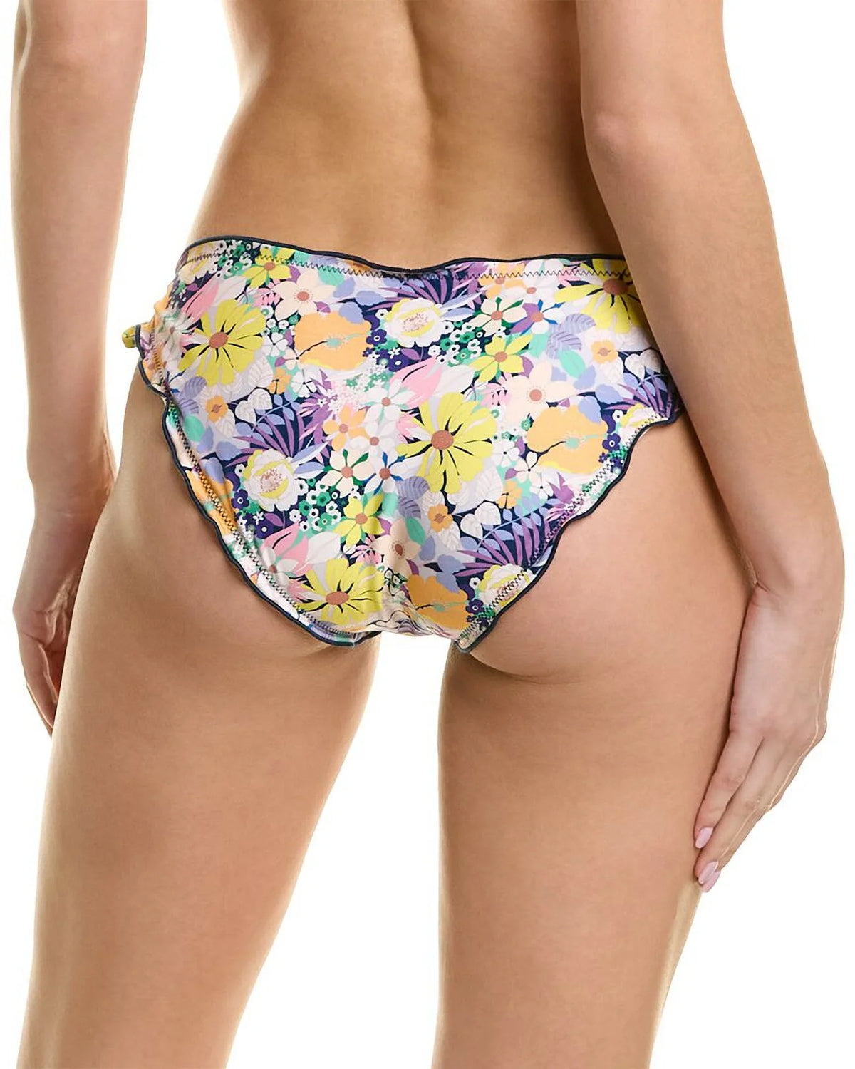 Shoshanna womens Lettuce String Bikini Bottom, XS, Yellow