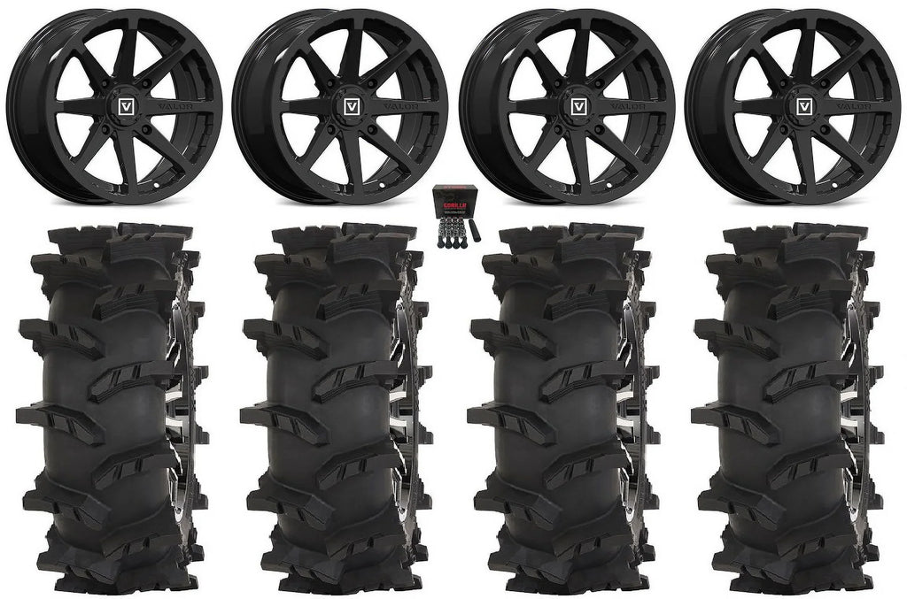 Valor V01 15" Wheels Midnight 33" Outlaw Max Tires Sportsman RZR Ranger