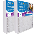 16x25x5 Air Filter MERV 13 Comparable to MPR 1500 - 2200 & FPR 9 Compatible with Ultravation 91-005 Premium USA Made 16x25x5 Furnace Filter MERV 13 by AIRX FILTERS WICKED CLEAN AIR.