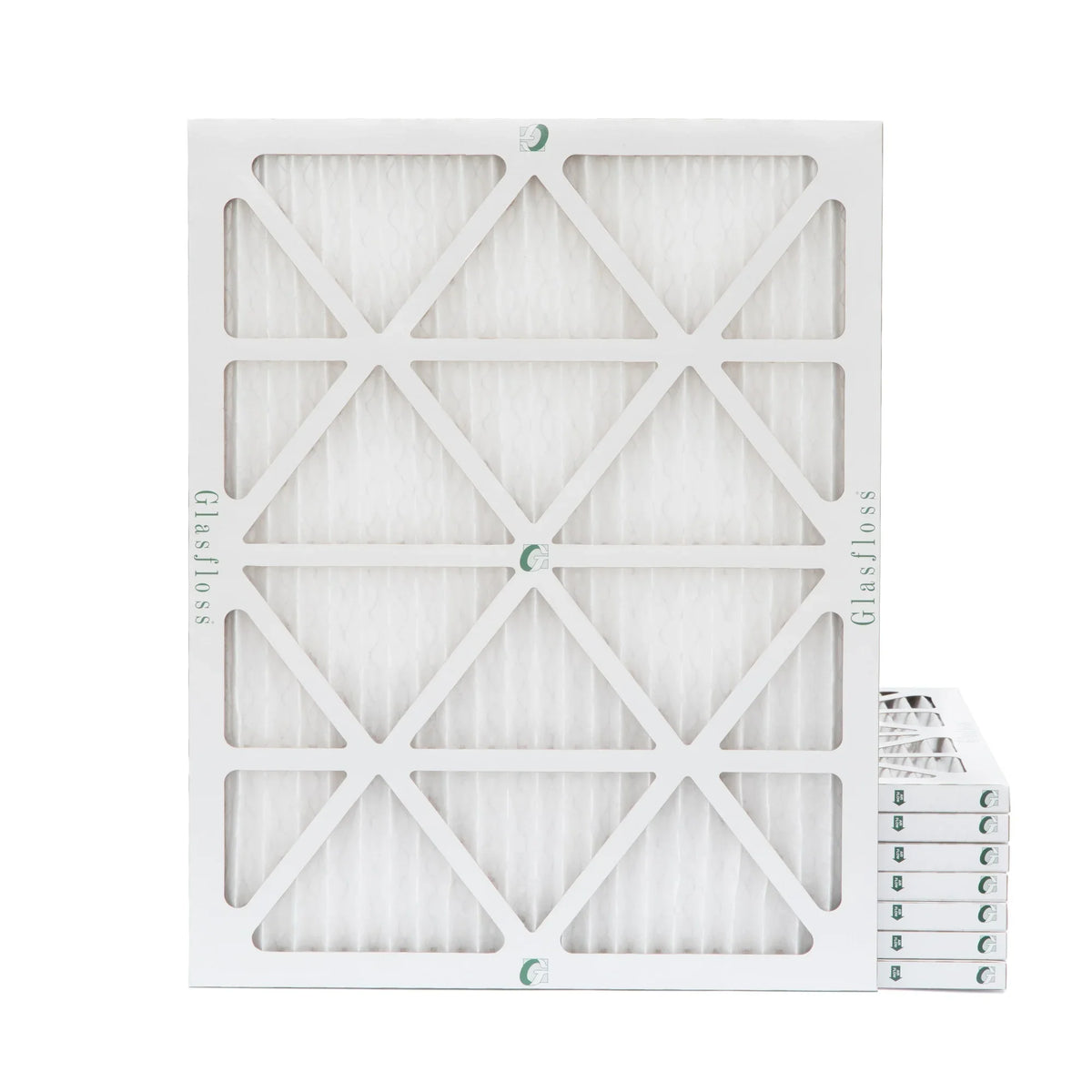 15x20x1 MERV 10 Pleated AC Furnace Air Filters by Glasfloss Industries. ( 8 Pack ) Exact Size: 14-1/2 x 19-1/2 x 7/8