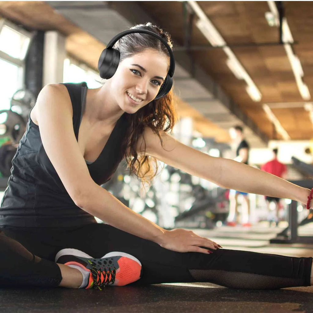 UrbanX UX991 Wireless Bluetooth Stereo Earphones High Resolution Audio Deep Bass Superior Comfort Over The Ear Headphones with Mic for HTC Desire 12 phone Call Support