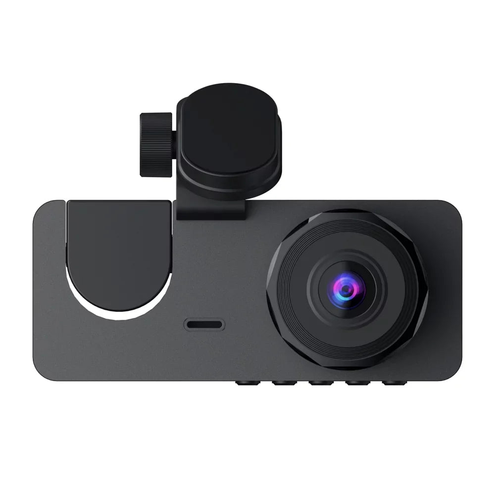 Shinysix 1080P DVR Dash Camera Front & Inside & Rear Camera Driving Recorder 2 Centimeter Screen Dashcam Support Night-Vision Loop Recording Motion Detection One-Key Lock