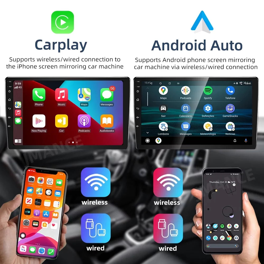 Android 11 Car GPS Navi Carplay Stereo Radio for Ford Escape 2007-2012 with carplay/Auto Backup Camera