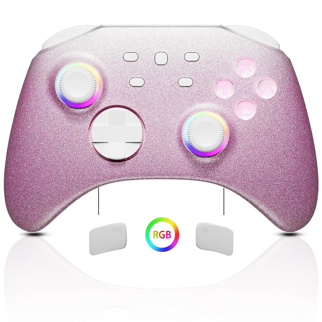 Pokémon Violet Game Disc and Upgraded Switch Pro Controller for Nintendo Switch/OLED/Lite, Wireless Switch Remote for PC/IOS/Android/Steam Pink